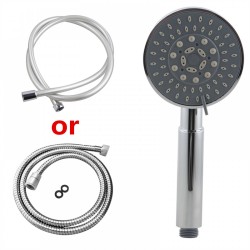 Chrome 5 Function Round ABS Hand Held Shower With 1.5m Water Hose Chrome 5 Function Round ABS Hand Held Shower With 1.5m Water Hose